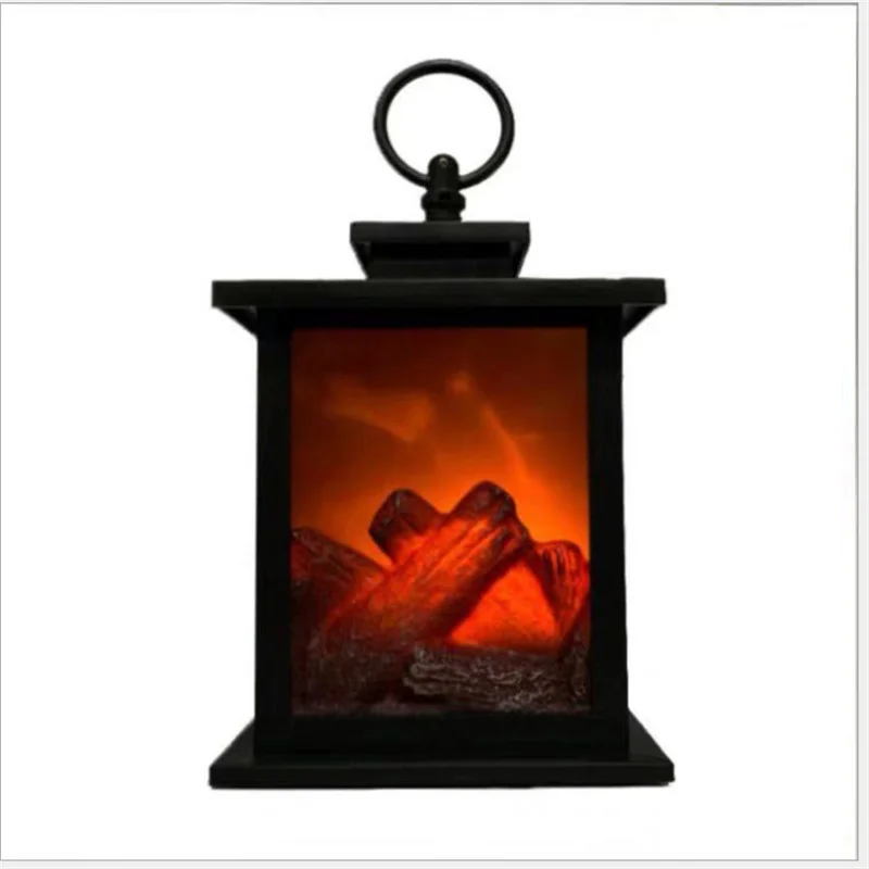 

Simulation Flame Lamp Creative Courtyard Decoration LED Charcoal Craft Retro Fireplace Wind Lamp Portable