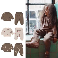 winter kids clothes set ks brand cherry pattern knitted sweaters baby pants toddler boys jumpers outfits for girls clothing