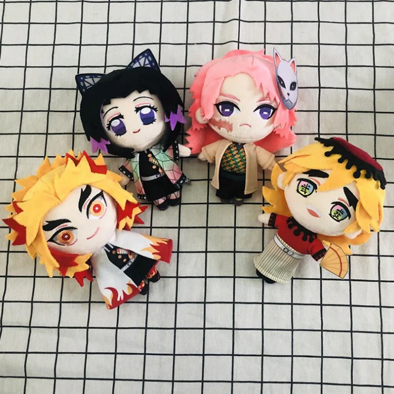 Demon Slayer-peluche de Kimetsu No Yaiba, mu&ntilde;eco de peluche de Anime, Rengoku, Shinjurou, coj&iacute;n, almohada, regalos de cumplea&ntilde;os, 20cm-2