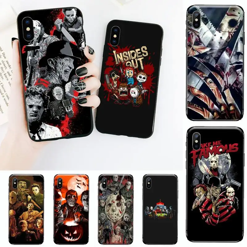 

Movie Horror Icon pattern Phone Case for iPhone 11 12 13 mini pro XS MAX 8 7 6 6S Plus X 5S SE 2020 XR