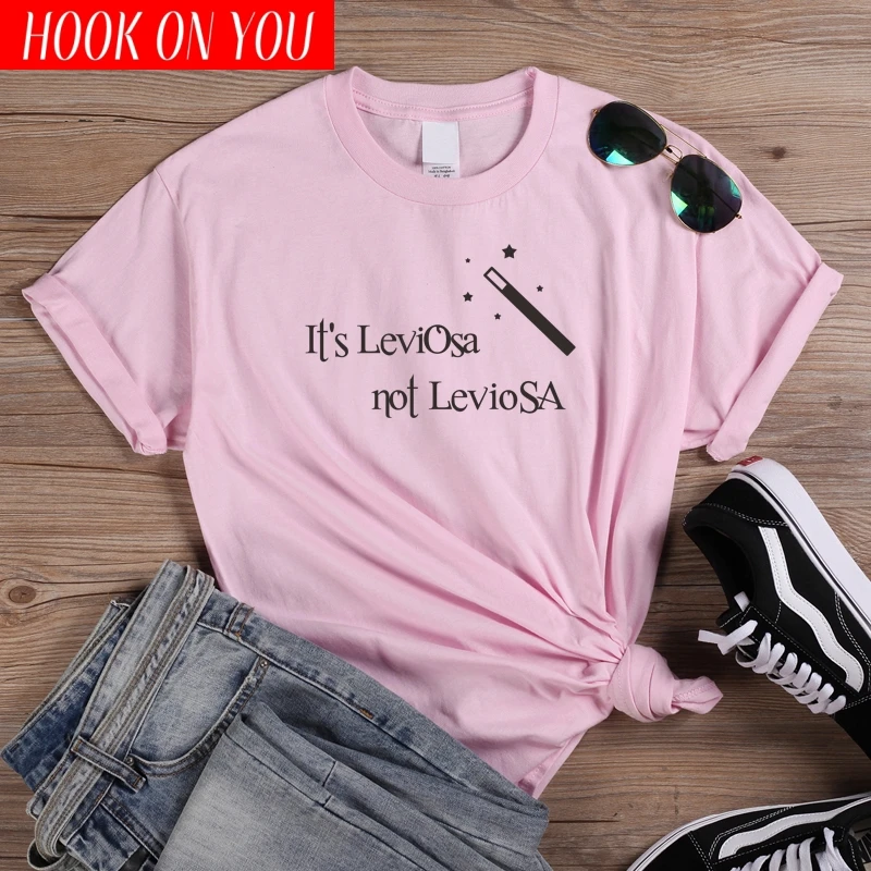 Женская футболка с надписью It's Leviosa Not женская милым рисунком волшебной палочки
