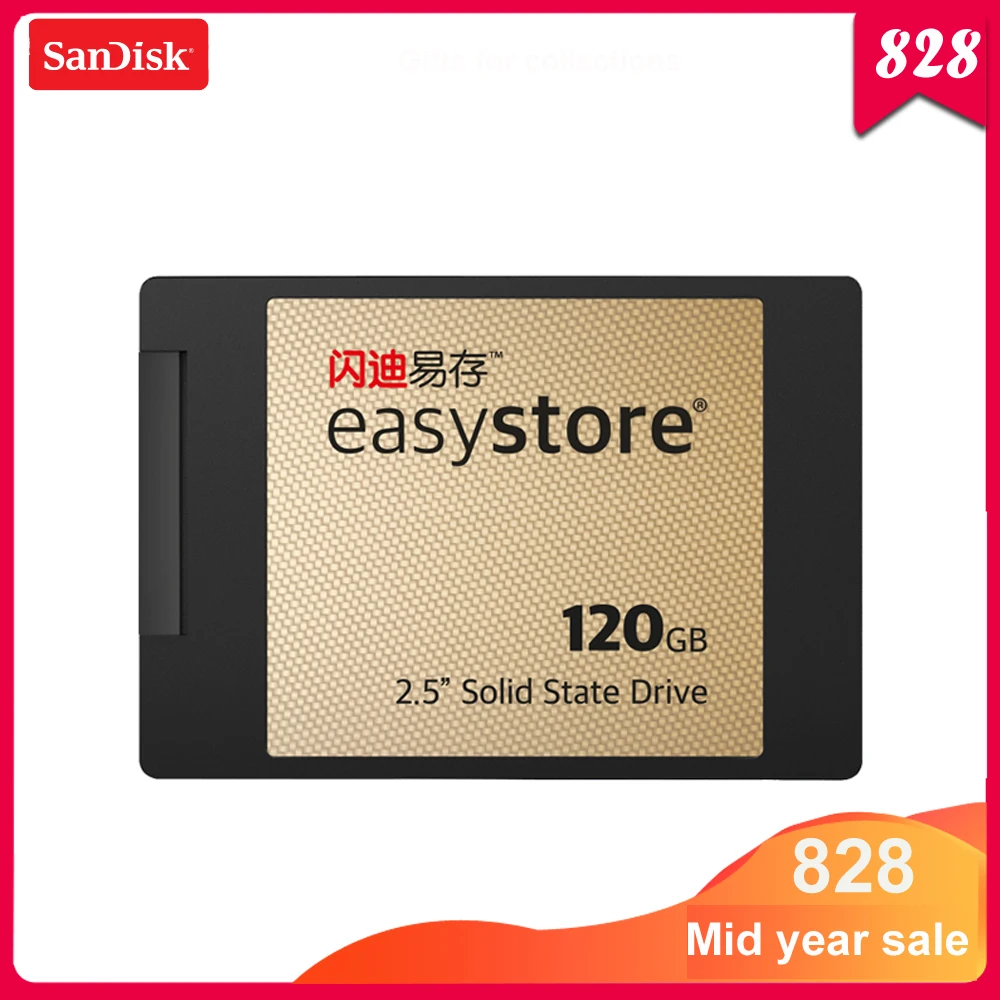 100% sandisk easy store SSD Внутренний твердотельный жесткий диск SATA 3 540MBS 120 ГБ версия 0 для