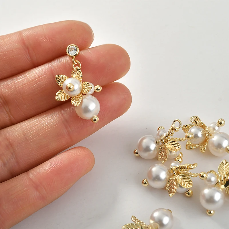 2 шт. жемчужные серьги подвески с медным покрытием|Ювелирная фурнитура и