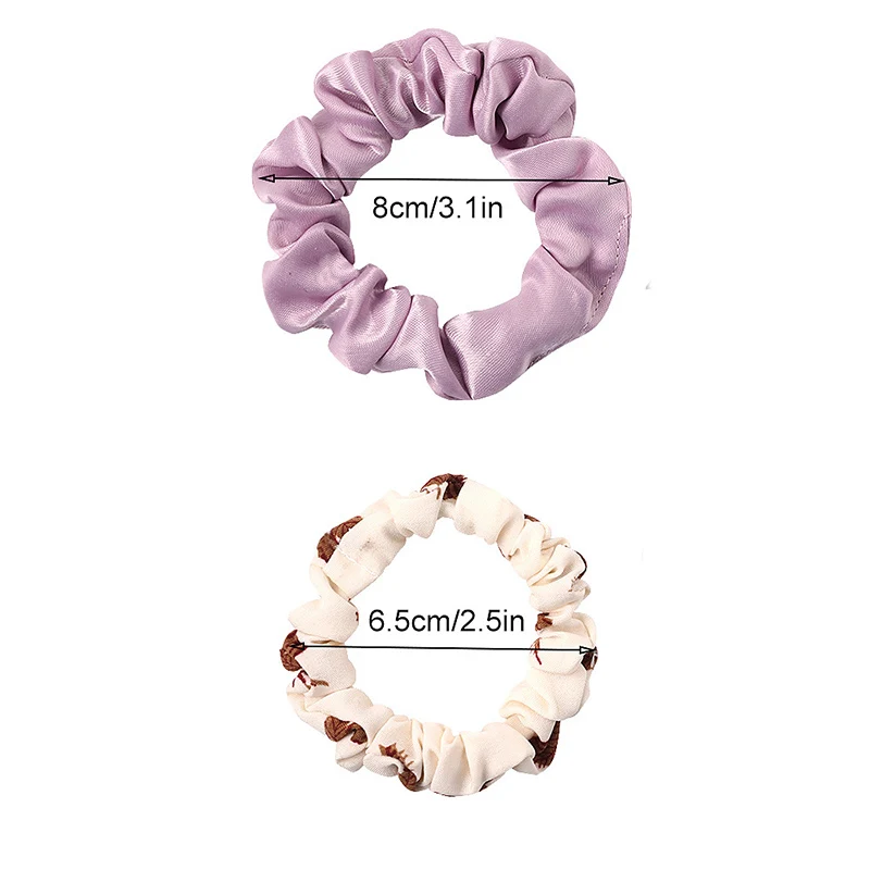 

6PCS/Lot Stain Velvet Scrunchies Pack Women Girl Print Ponytail Holders Rubber Rope Hair Ties Elastic Hair Band Hair Accessorie