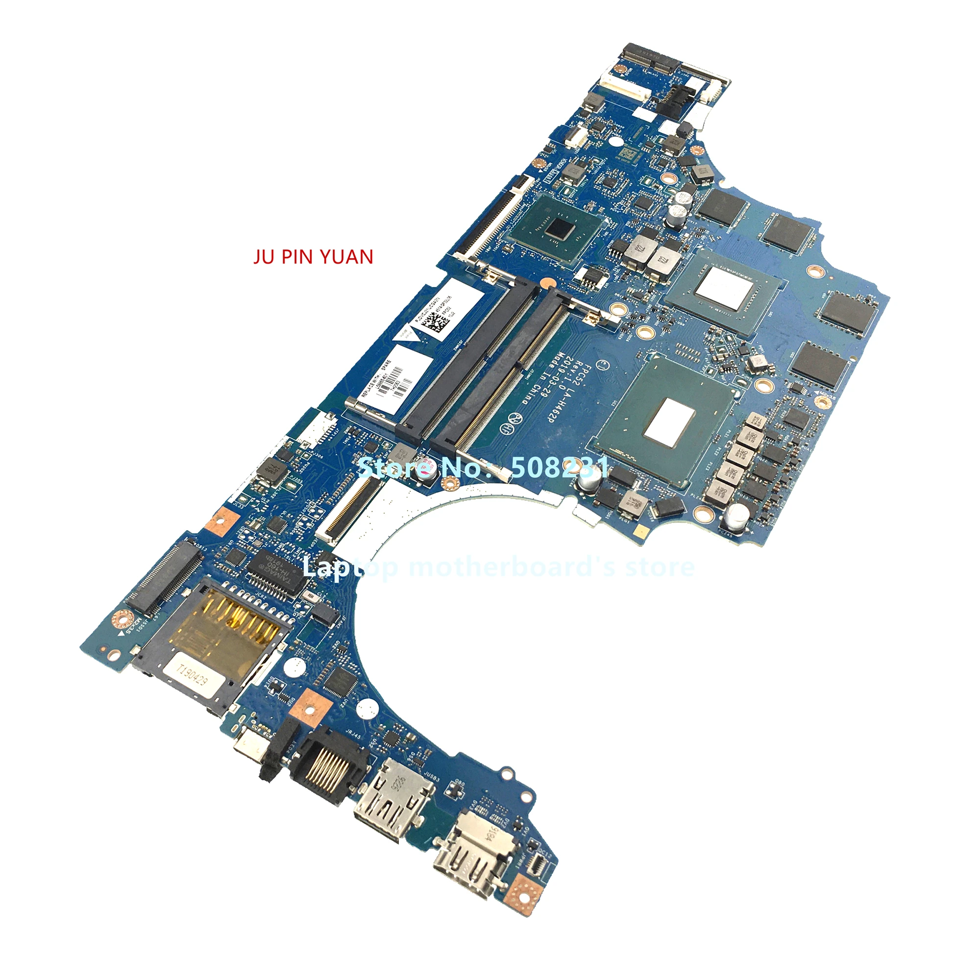 

Для HP Pavilion 15-DK 15T-DK, материнская плата для ноутбука, L58865-601 FPC52, LA-H462P с процессором I7-9750H, GTX 1650, 4 Гб, GPU DDR4