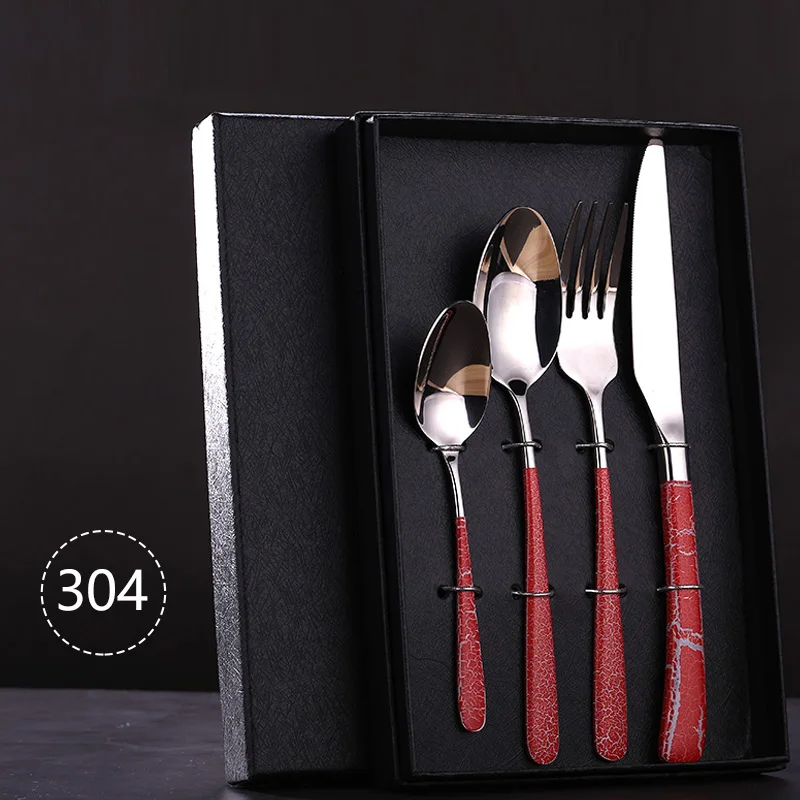 Набор столовой посуды из 4 предметов роскошная вилка и столовая ложка