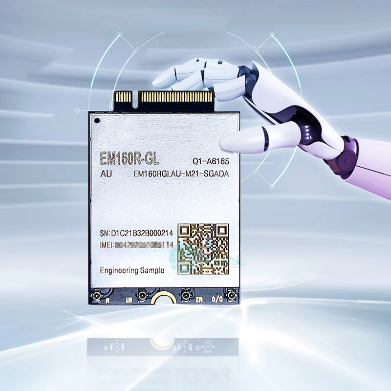 

EM160 EM160RGLAU-M21-SGADA EM160R-GL LTE Cat16 M.2 module DL 5x carrier aggregation 256QAM Build-in eSIM GNSS receiver MIMO