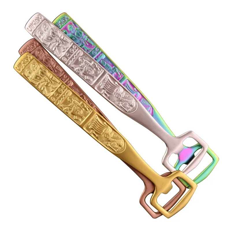 

NEW Engraved 304 Stainless Steel Beer Beverage Bottle Opener, Handmade Golden Bartender Bottle Opener, Kitchen Bar Tools