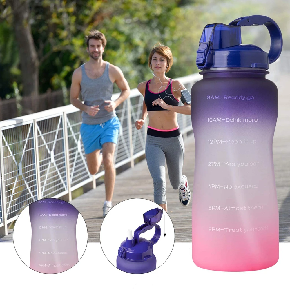 2L Tritan бутылки с водой подставка для смартфона флип-флоп без БФА Портативный