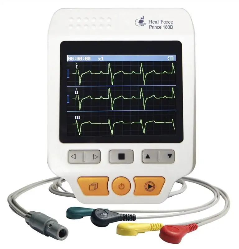 

Монитор ЭКГ Heal Force Prince 180D, Ручной ЖК-монитор сердечного ритма, электрокардиограмма, медицинский аппарат для контроля ЭКГ