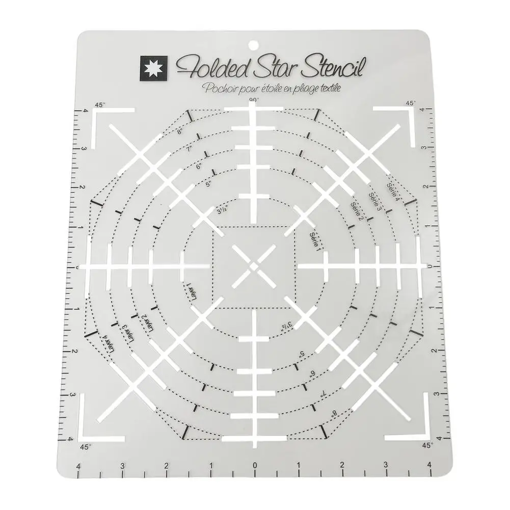 

Folded Star Guide Template Reusable Morning Star Sewing Template Heatproof Pad Sewing Ruler Easy To Use For Pillow Quilt Co
