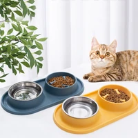 new silicone anti choke bowl slow food pet double bowl feeders anti ant anti overturning slow food stainless steel dog basin