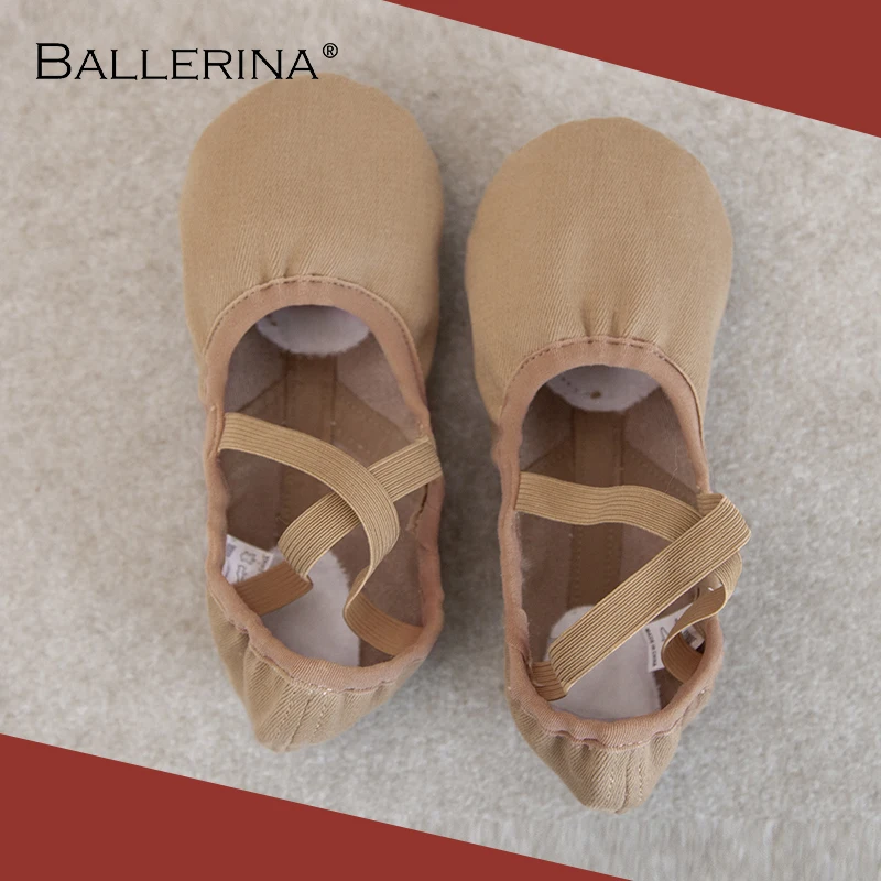 Балетки для занятий спортом Мягкие балетки танцев Женская розовая эластичная