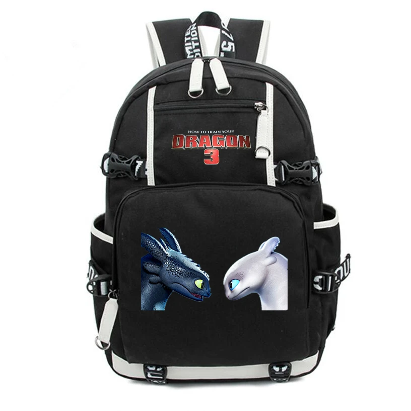 Детский рюкзак Как приручить дракона 3 Light fury Night Fury mochila Дорожная школьная сумка