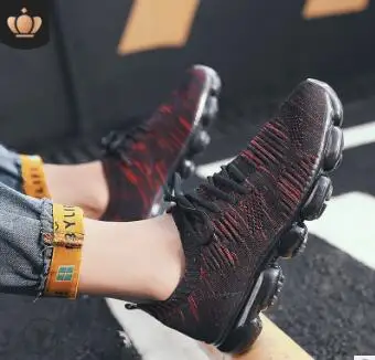 Мужская спортивная обувь новая весенняя повседневная плетеная сетчатая дышащая