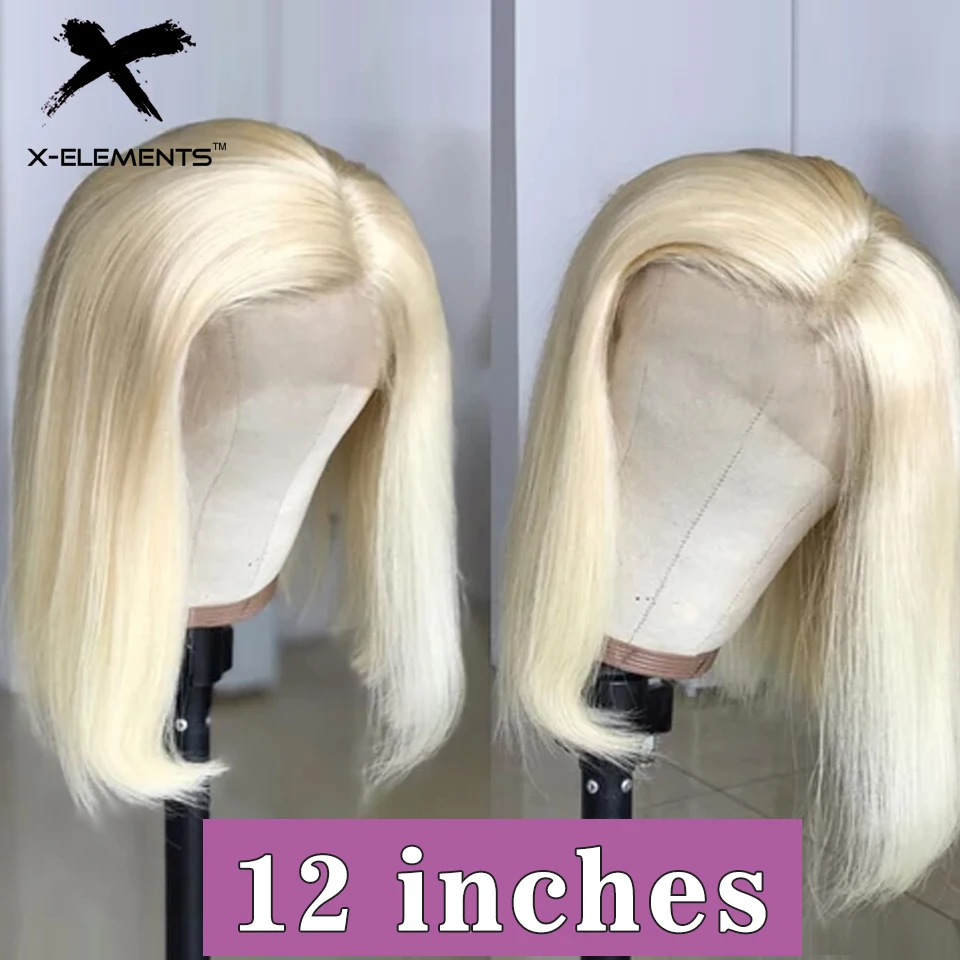 13*4 Lace Front Human Hair Wigs Honey Blonde 613 Short Bob Wig Brazilian Straight Lace Front Wig Human Hair Wigs For Women