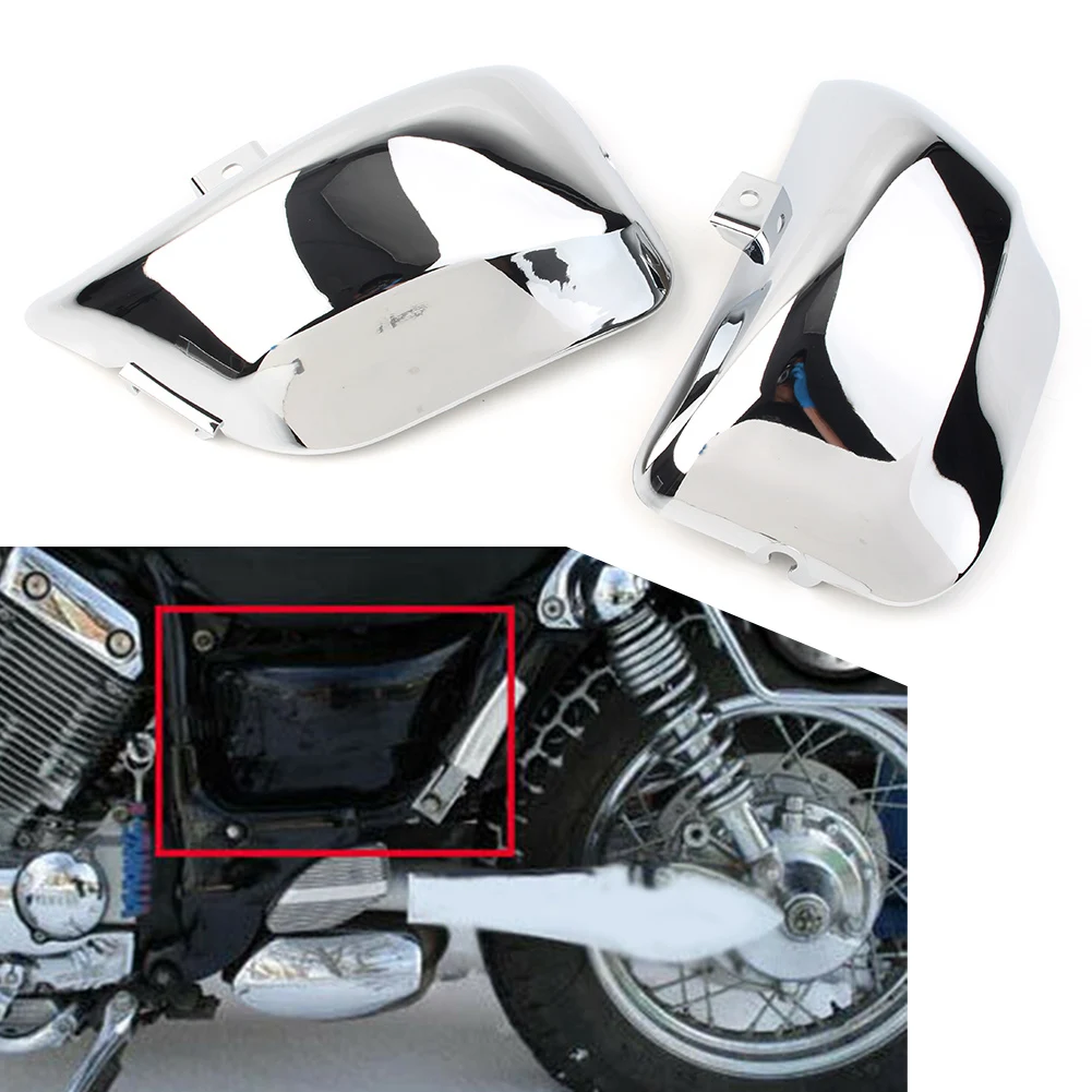 Chrome Motorcycle ABS Fairing Side Battery Cover for Yamaha Virago 400 500 535 XV400 XV500 XV535 Left+Right 1Pair