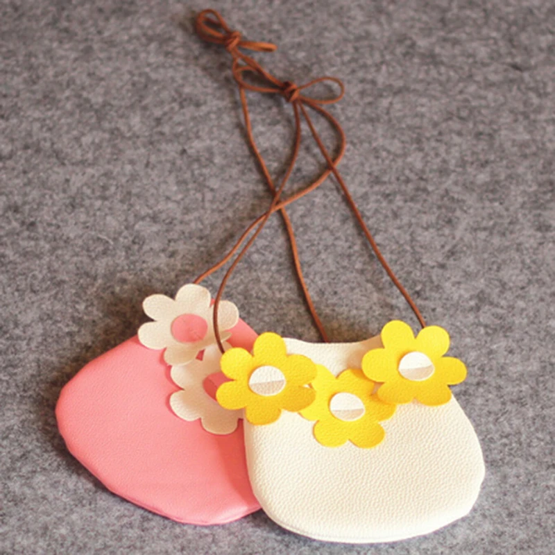 Милая Детская сумка на плечо с цветочным рисунком Детские Сумки из искусственной