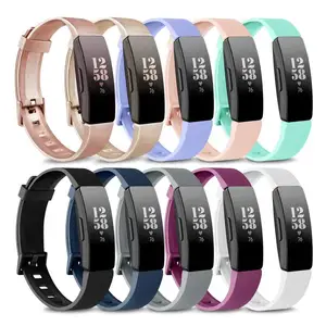 Сменный ремешок Baaletc для умных часов Fitbit Inspire hr, сменный ремешок для браслета Fitbit Inspire, однотонный