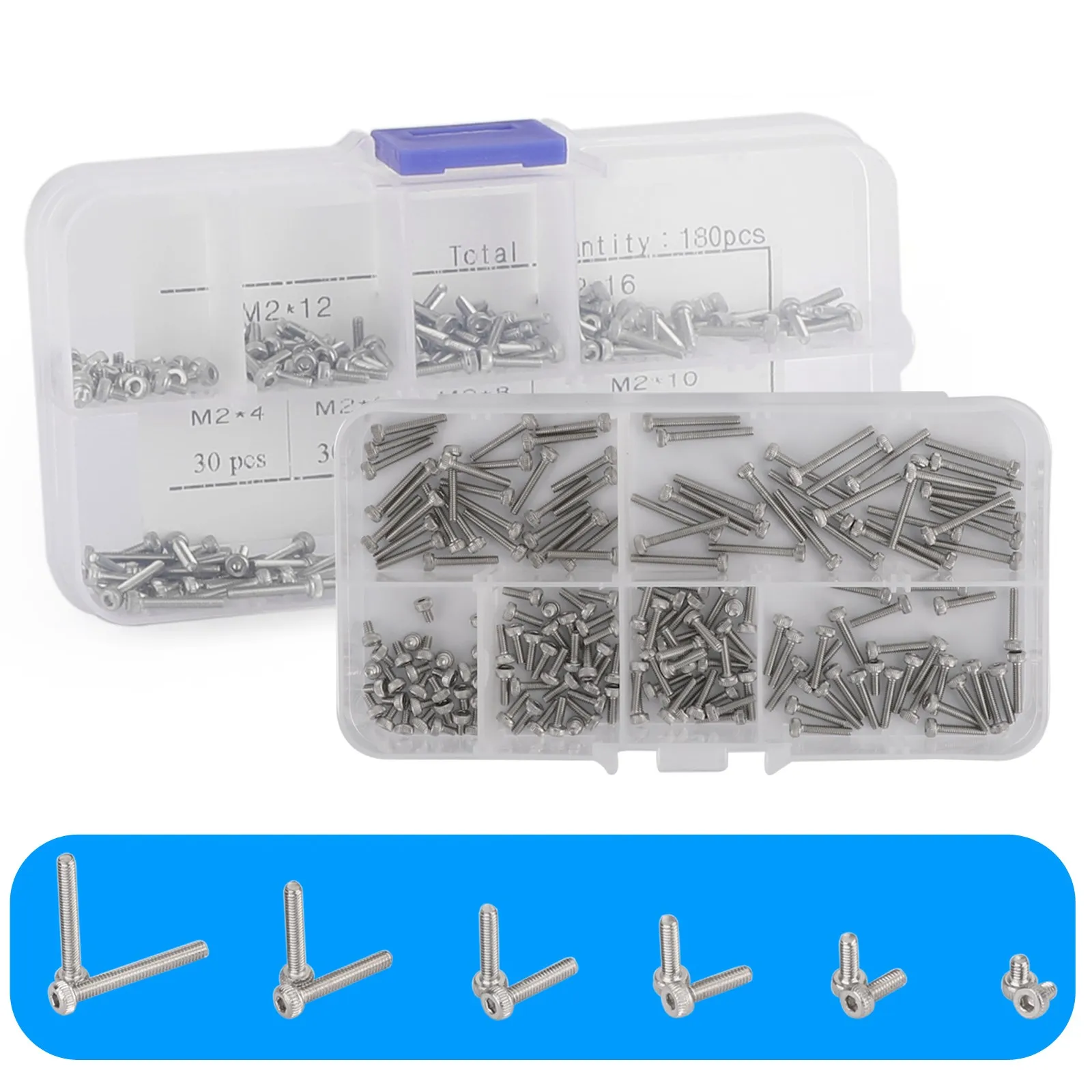 

Набор аксессуаров Artudatech, 180 шт., из нержавеющей стали, с шестигранной головкой и колпачком, M2