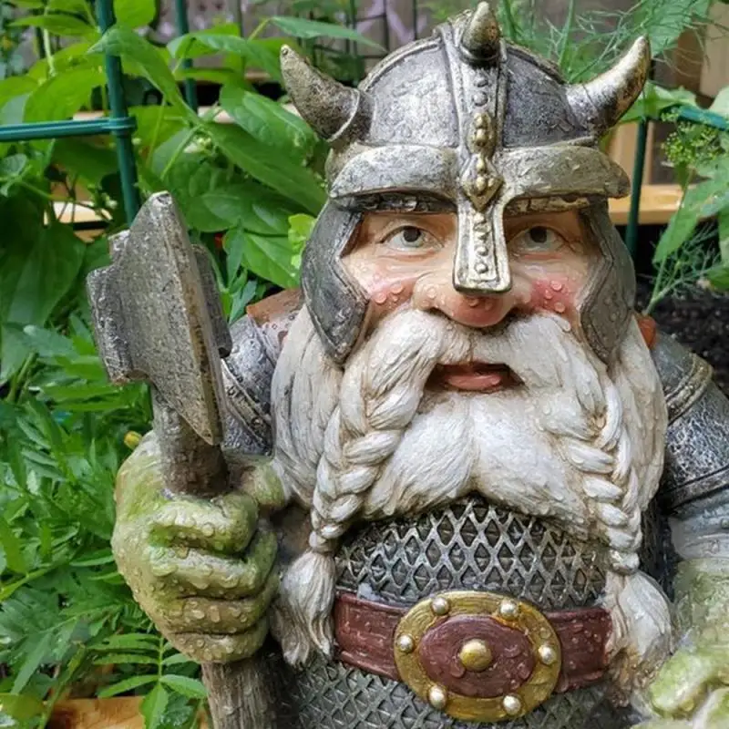 

Viking Victor Norse Dwarf Gnome Statue Resin Statue Gardening Crafts Ornaments Decoration Crafts Home Decor Garden Supplies Deco