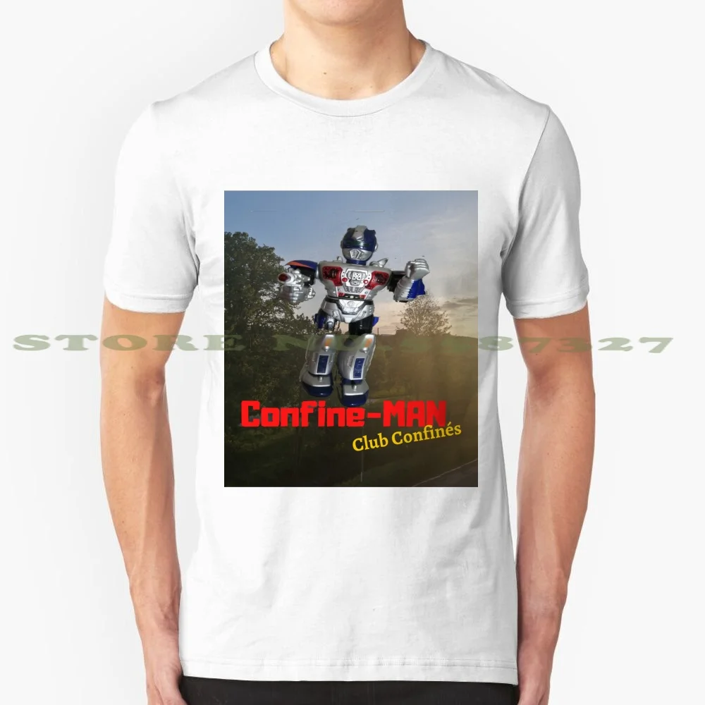 

Confine Man Super Robot Black White Tshirt For Men Women Confine Man Bioman Club Confined Robot Superhero Club Dorothée