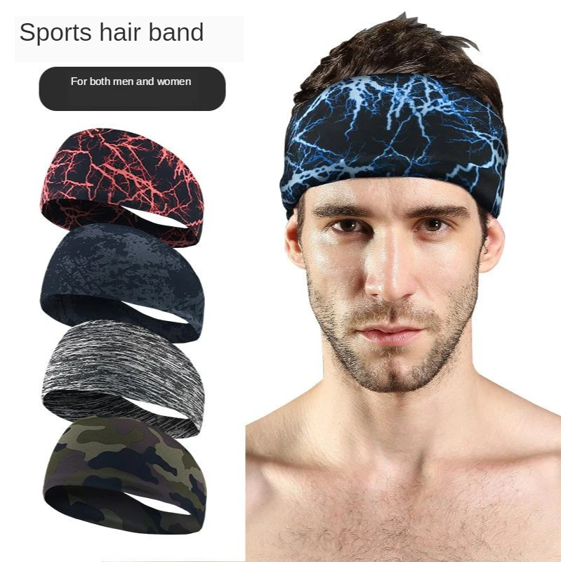 Sports headband sweat-absorbent breathable sports headscarf running fitness sports antiperspirant belt yoga headband