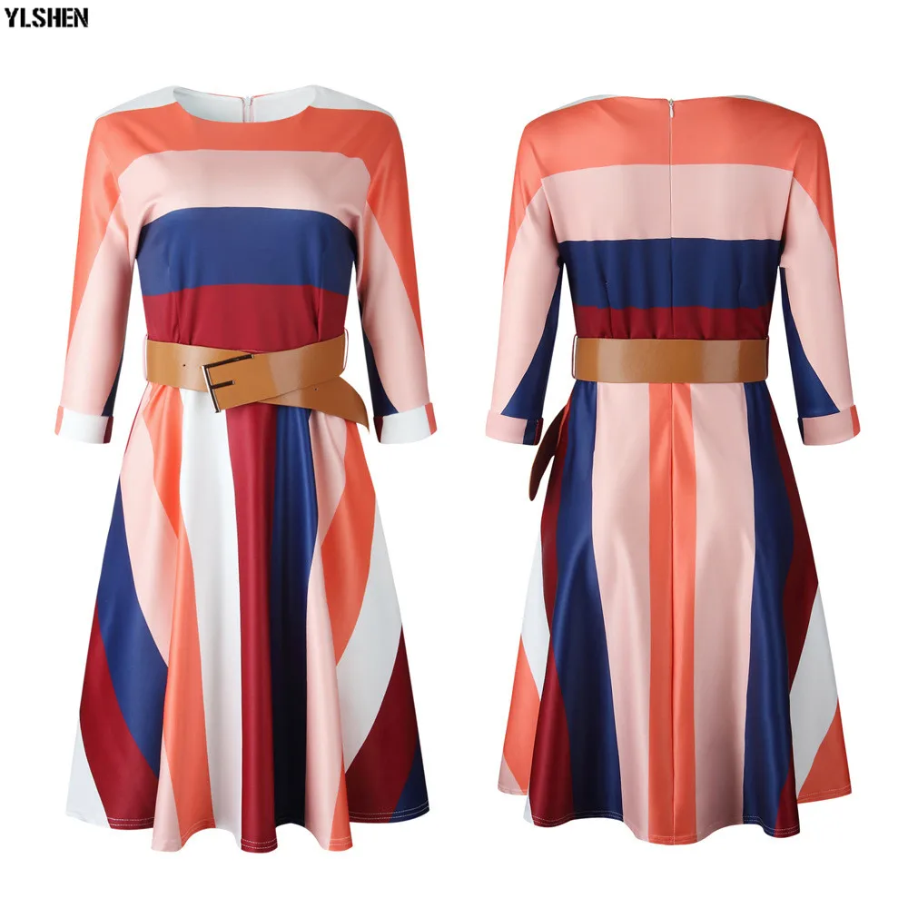 Style4 Orange African Dresses for Women Print African Dress Africa Clothing Robe Africaine Femme Plus Size Ankara Dresses Ladies Clothes - Цвет: Style4 Orange