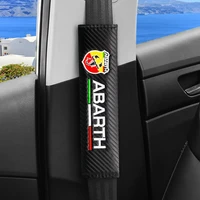 car safety seat belt pads harness safety shoulder strap cushion shoulder cover for abarth 500 500l 124 spider coupe panda doblo