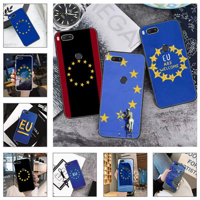 

European Union Stars Flag Phone Case For Xiaomi Mi Redmi Note 8T 9T 9S 9A 10 7 8 9 Lite pro