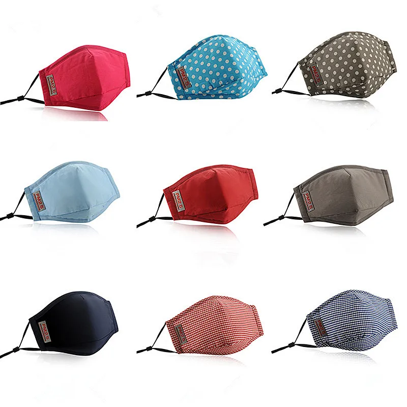 Хлопковая черная маска для рта противопылевая с фильтром из активированного