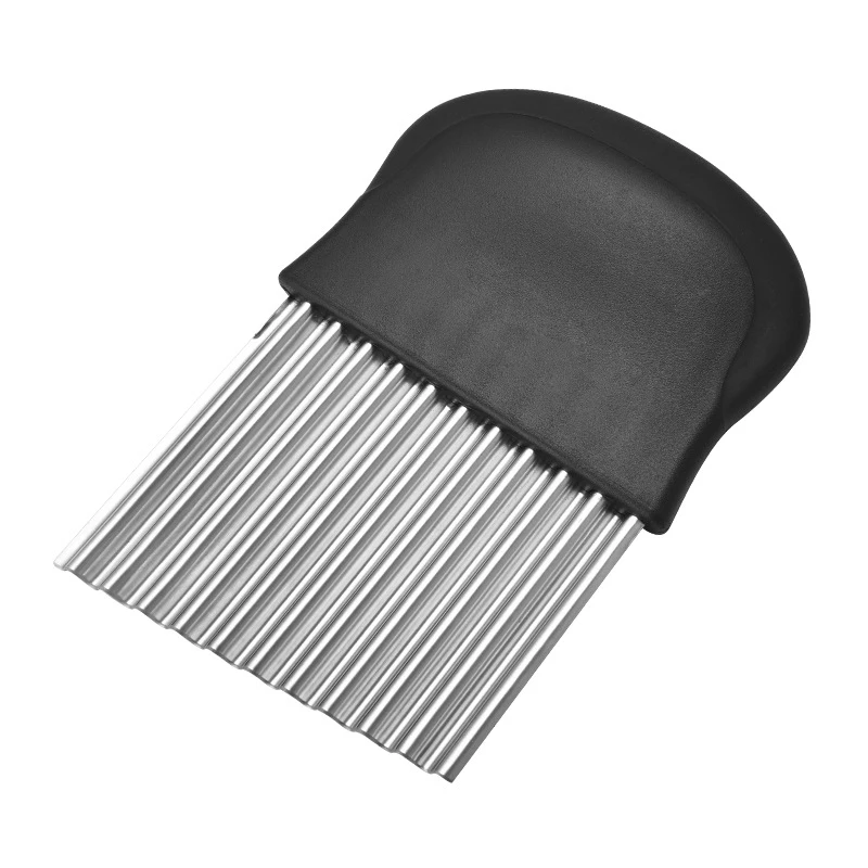 

Stainless Steel Potato Chip Slicer Dough Vegetable Fruit Crinkle Wavy Slicer Knife Potato Cutter Chopper French Fry Maker