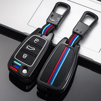 zinc alloy car key cover protector case for audi a3 a4 a5 c5 c6 8l 8p b6 b7 b8 c6 rs3 q3 q7 tt 8l 8v s3 keychain car accessories