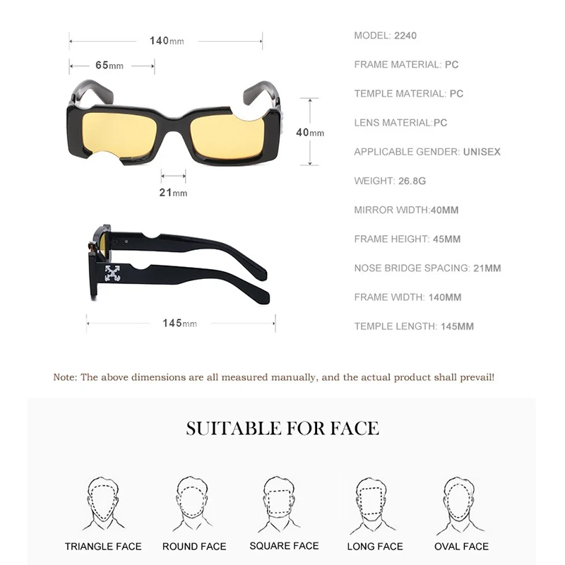 

Ladies Fashion Retro Square Small Frame Personality Sunglasses Men's Brand Designer Outdoor Sports Street Shooting Glasses