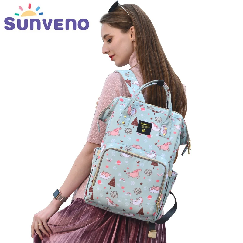 Sunveno Mummy Diaper Bag Large Capacity Baby Bag Travel Backpack Brand maternity baby bag for mom