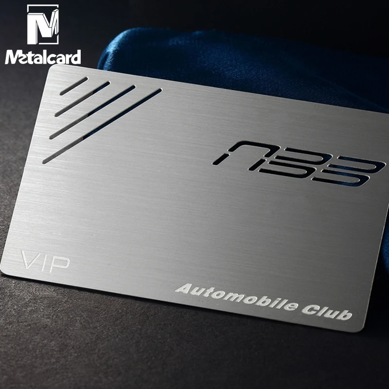 High-grade stainless steel business card brushed metal business card custom business card design