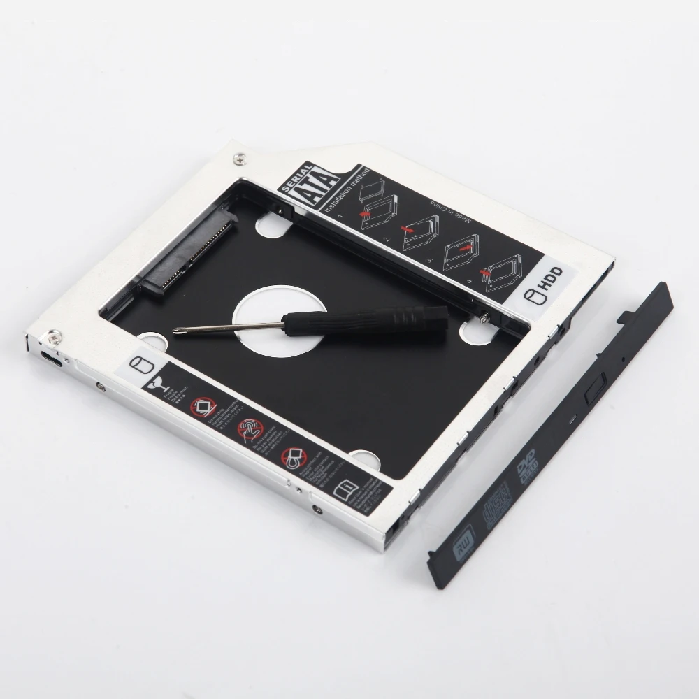 Универсальный алюминиевый 2 й жесткий диск SSD оптический каркас для Sony Vaio vpcz 1290x