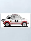 Фиат Abarth 695 SS металлический принт жестяная вывеска человек пещера Бар Паб Клуб Настенный декор 20x30 см