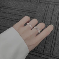 1pcs punk silver color wide beaded rings for women girls fashion irregular finger ring gift 2021 female knuckle jewelry party