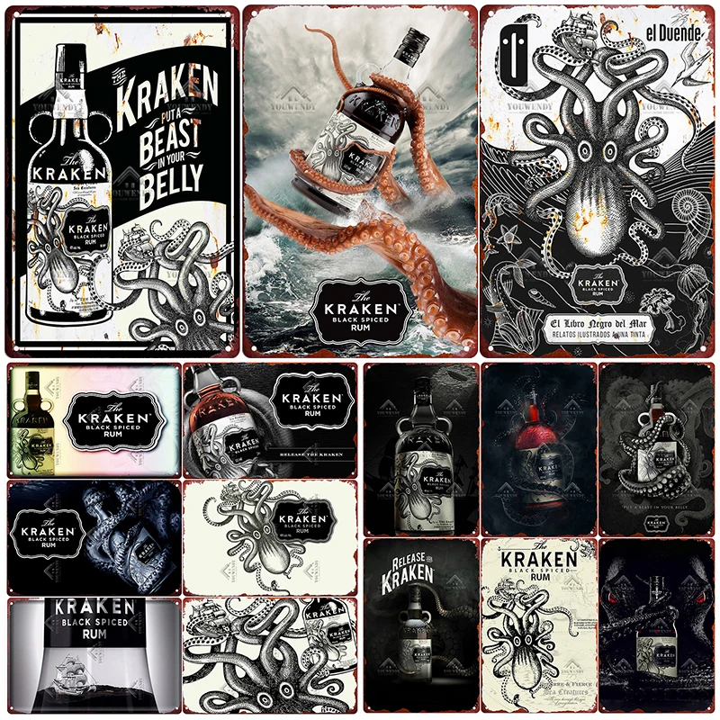 Жестяная вывеска ромового бренда в стиле ретро металлическая винтажная табличка