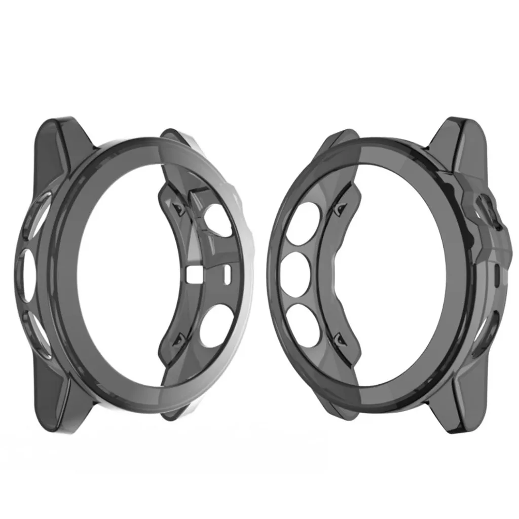 Черный Прозрачный ТПУ защитный чехол для Garmin Fenix 5X Смарт-часы защитные аксессуары для Fenix 5X Plus чехол s - Цвет: Черный