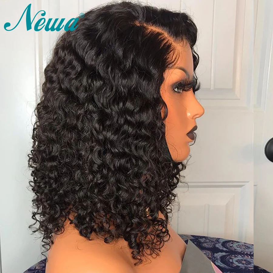 Парик Newa Hair 360 на сетке спереди с детскими волосами бразильские предварительно