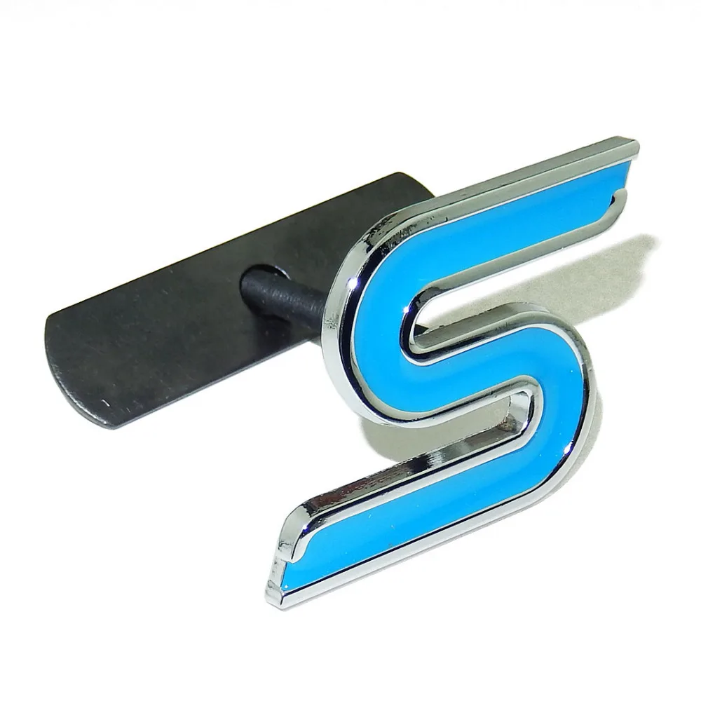 S хромированная металлическая эмблема на переднюю капот автомобиля решетка