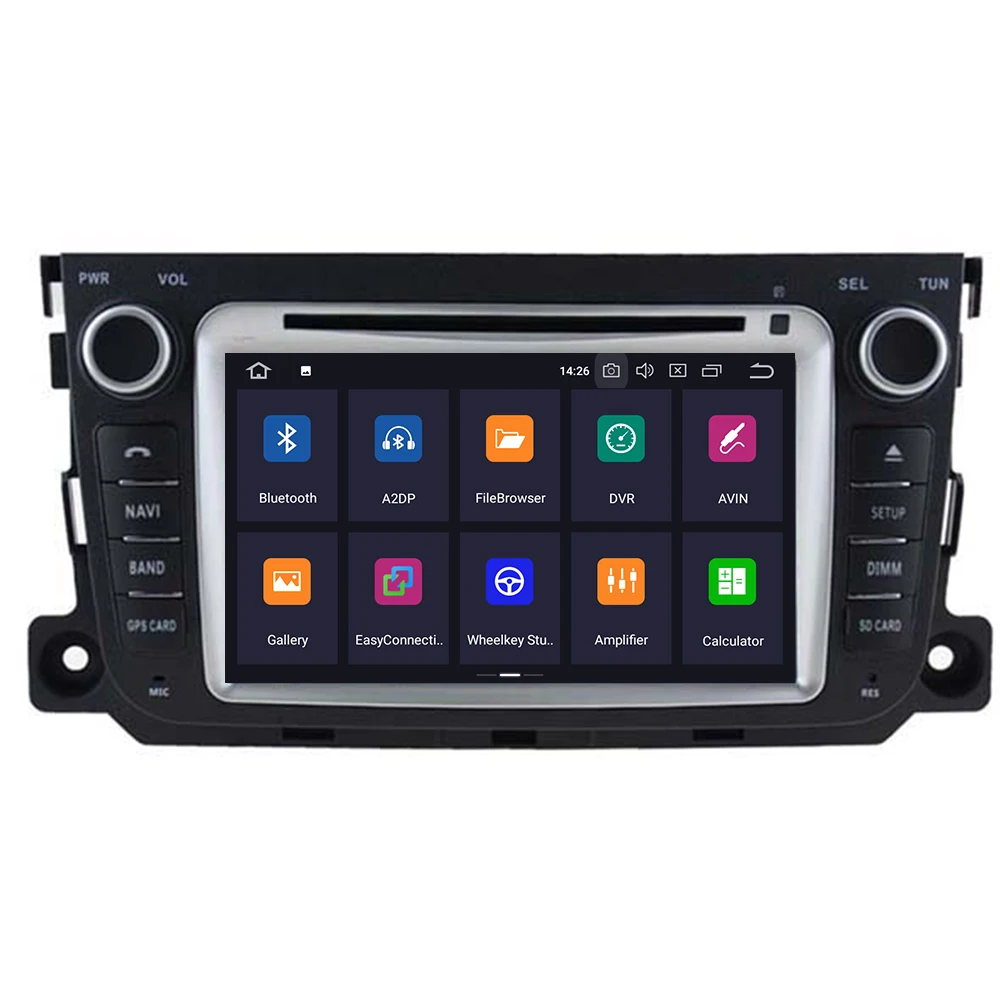 Автомобильный мультимедийный радиоплеер с IPS-экраном на Android 10 для Mercedes Benz Smart Fortwo