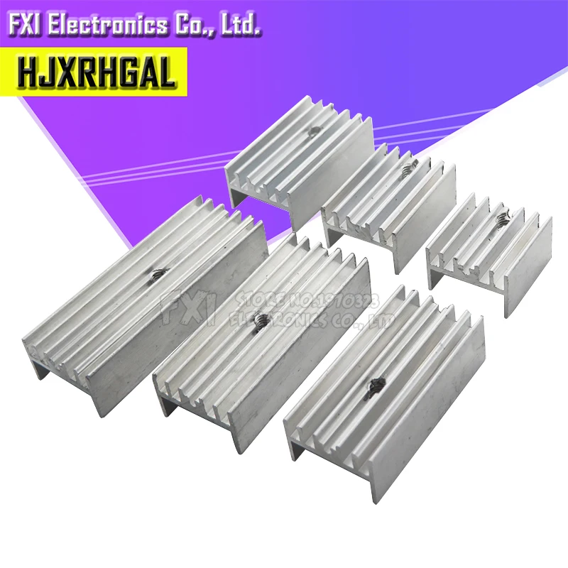 

100Pcs 15*10*16/20/22/25/30/35/40/50 Transistor Aluminum Heatsink Radiator With hjxrhgal For Transistors TO-220 TO220 white