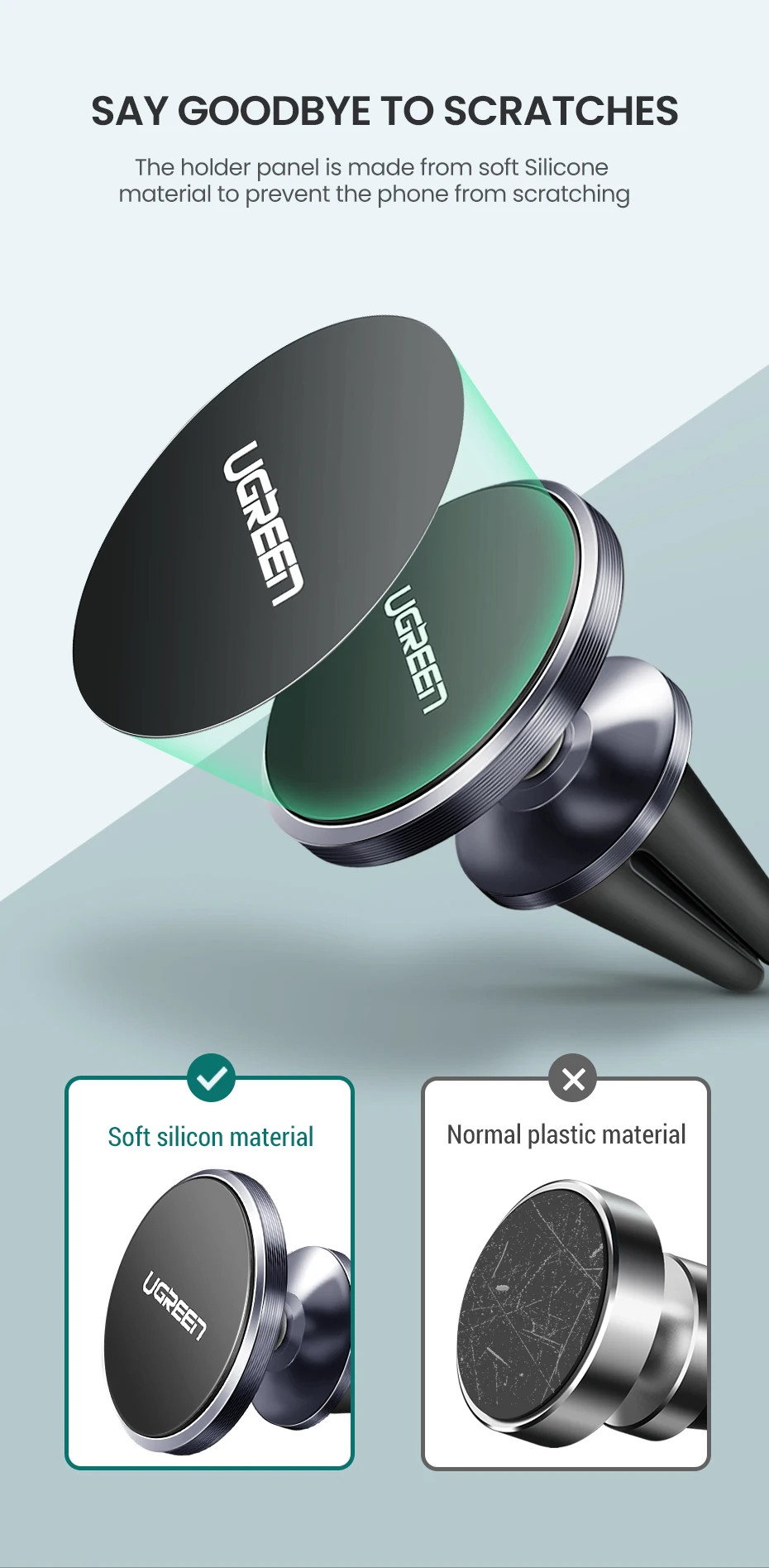 Ugreen Car Magnetic Phone Holder Cell Phone Mount Holder Stand In Car Smartphone Support Magnet for iPhone X Mobile Stand Holder