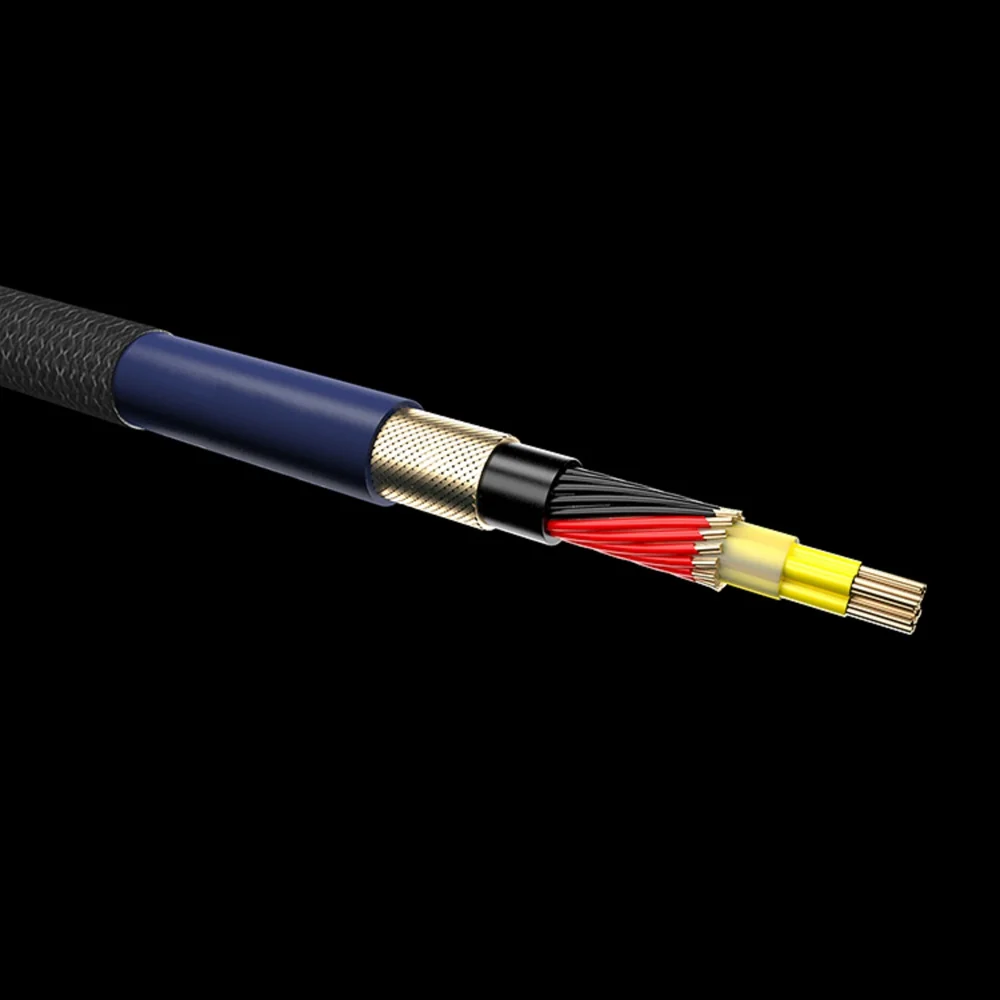 GUSTARD Power Cord Litz Structure 99.998% OFC Oxygen-Free Copper rhodium Plated Plug