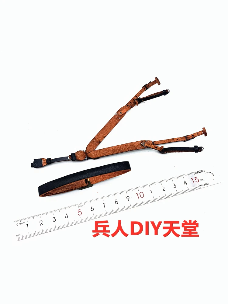 

1/6 Soldier God of War WWII German Army SS Handmade Leather Belt Belt Y Belt Strap Green for 12 inch action figure