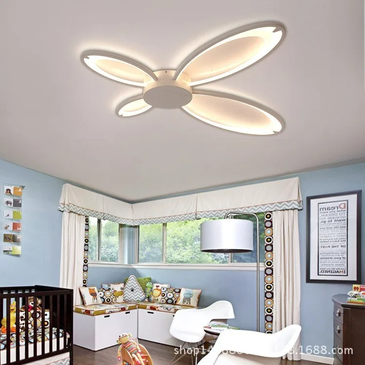 Простая индивидуальная Светодиодная потолочная лампа с бабочкой Современная