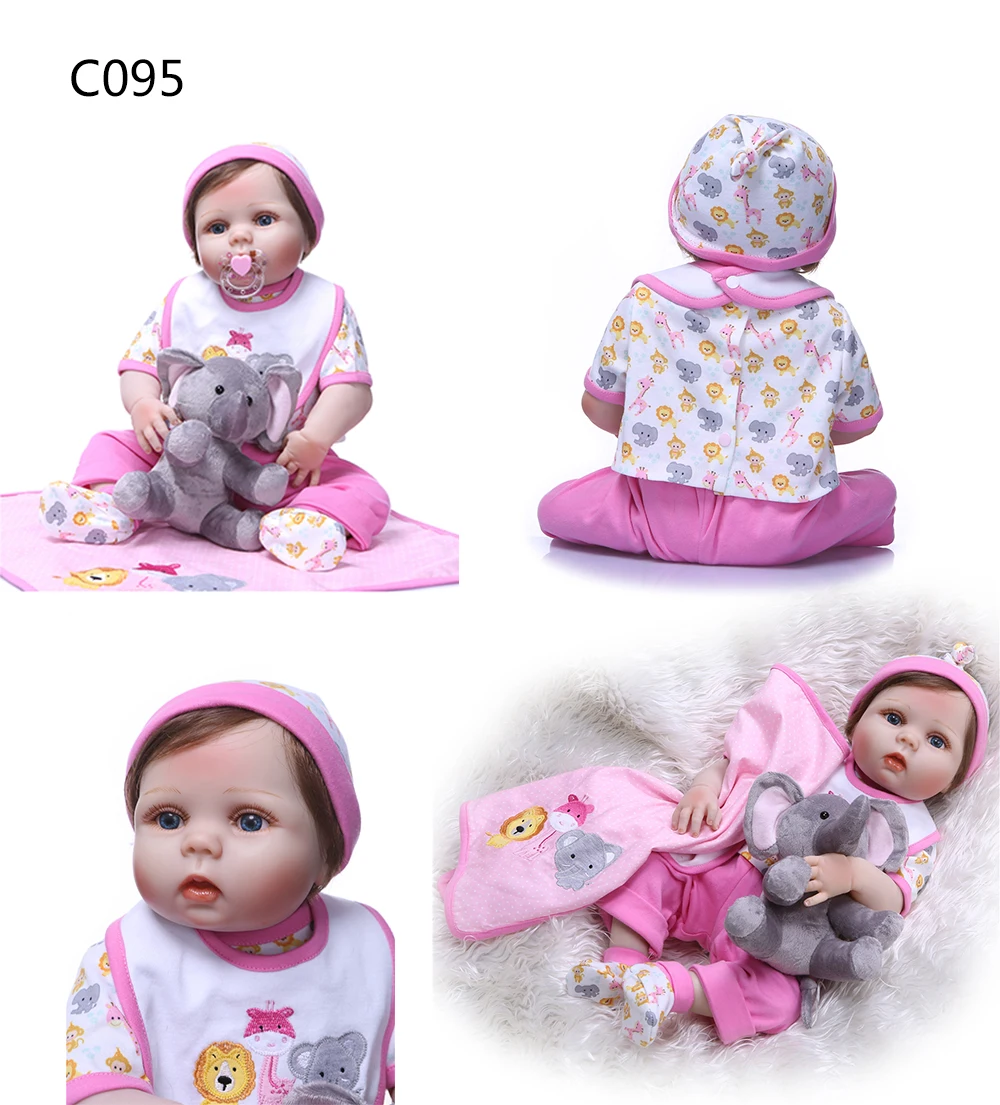 NPK 48/55 см всего тела силикона Reborn Baby Doll реалистичные куклы ручной работы модели игрушки для малышей Подарки На Рождество для детей